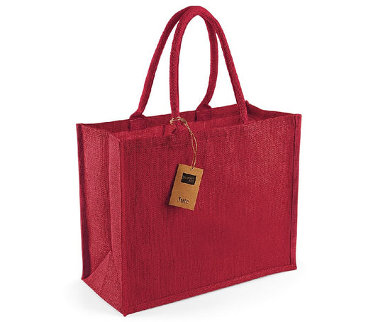 Sac Shopping Toile de Jute WM407 - Westford Mill coloris Red/Red