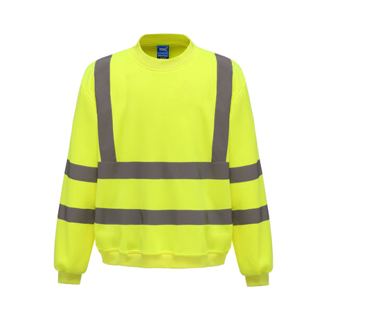 Sweat Col Rond Haute Visibilité - Yoko coloris Hi Vis Yellow