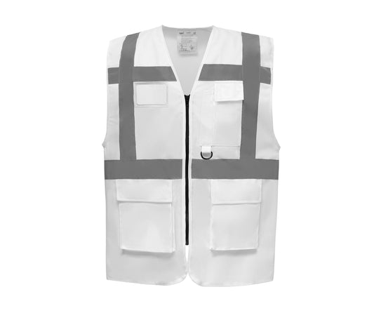 Gilet Multi-Fonction Executive Hi-Vis Waistcoat - Yoko coloris White