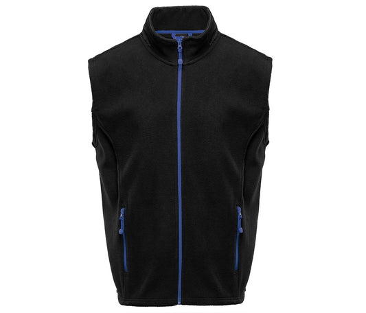 Bodywarmer Polaire Contrasté Adriatic BM500 coloris Noir/Bleu Roi