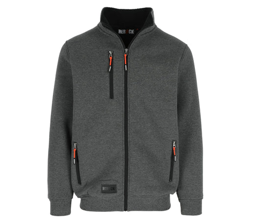 Sweat Zippé Doublure Sherpa OTAR - Herock coloris Dark Heather Grey