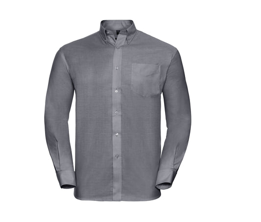 Chemise Oxford Classic Long Sleeve Shirt JZ932 - Russell Athletic Collection coloris Silver