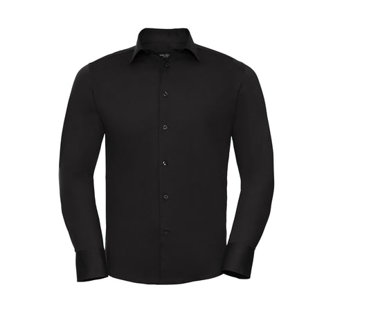 Chemise Stretch Fitted Long Sleeve Shirt JZ946 - Russell Athletic Collection coloris Black