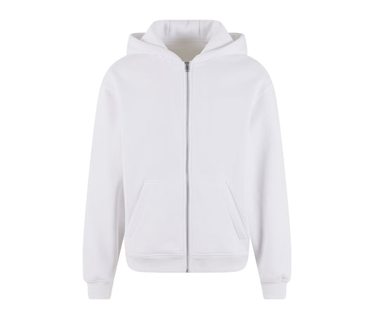 Oversized Zip Hoody NM013 - New Morning Studios coloris Blanc