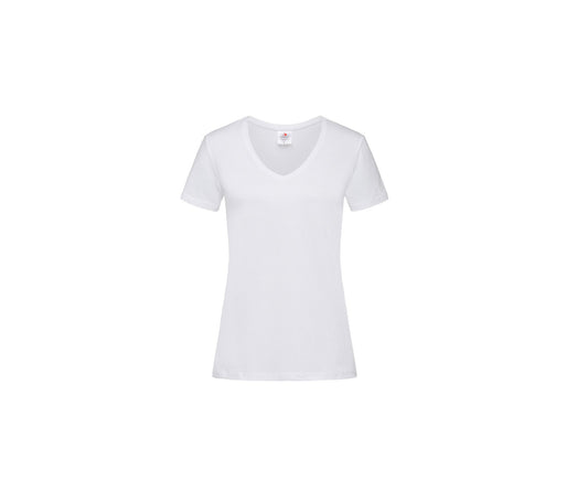 Tee-shirt Femme Col V Classic-T ST2700 - Stedman coloris Blanc