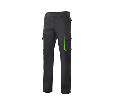 Pantalon Multipoches Bicolore V3004 - Velilla coloris Black/Lime