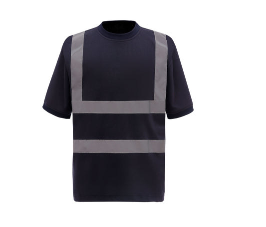 Tee-Shirt Manches Courtes Haute Visibilité - Yoko coloris Navy